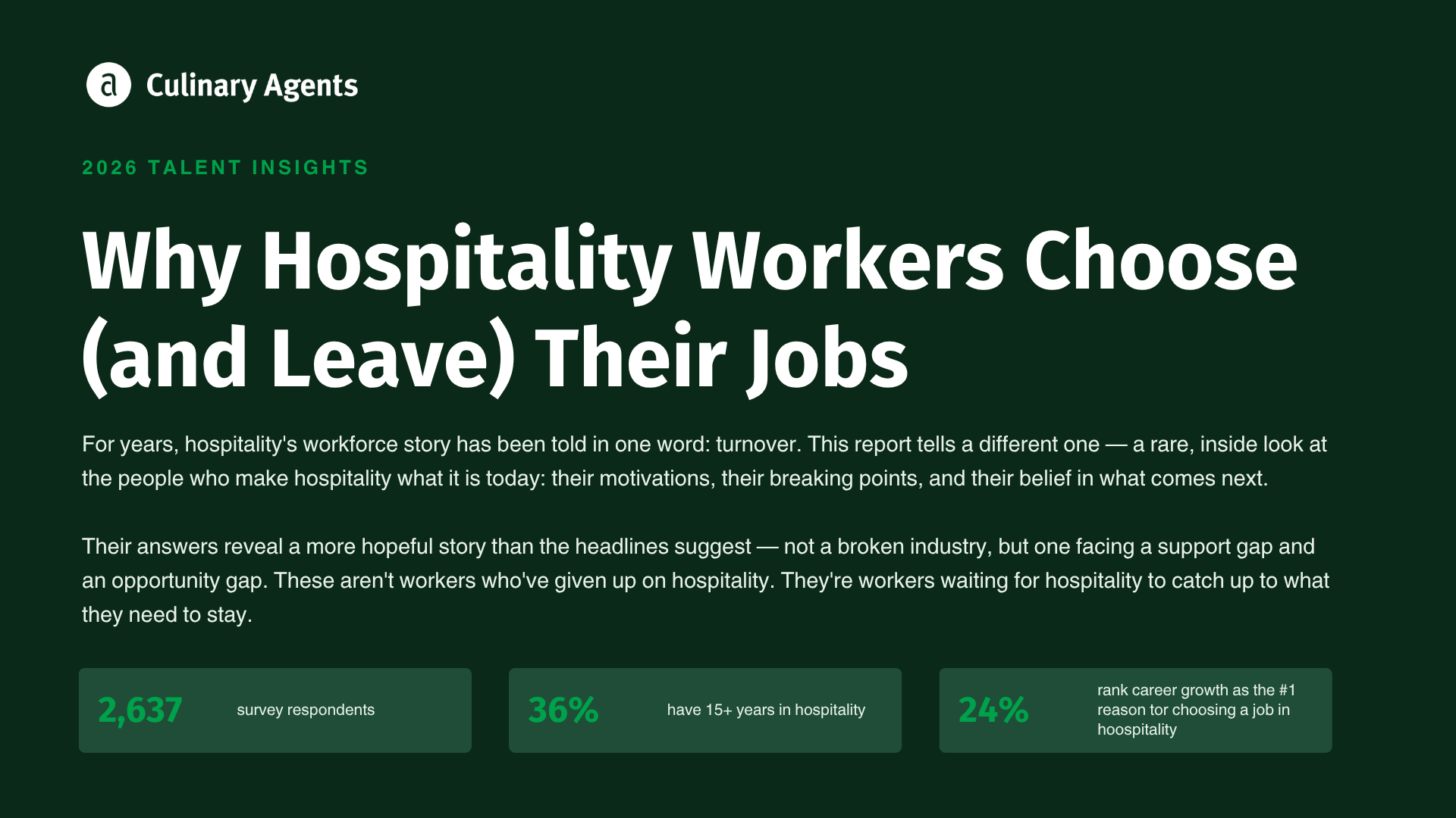 2026 Culinary Agents Talent Survey - Slide 1